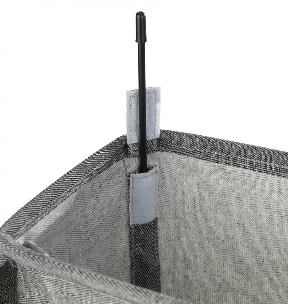 Tvättkorg på hjul, Extra Smal, CORNO PRIME, 18,5 x 40 x H 60 cm, Svart / Vit i gruppen Förvaring / Tvätt och tork / Tvättkorgar hos SmartaSaker.se (43101)