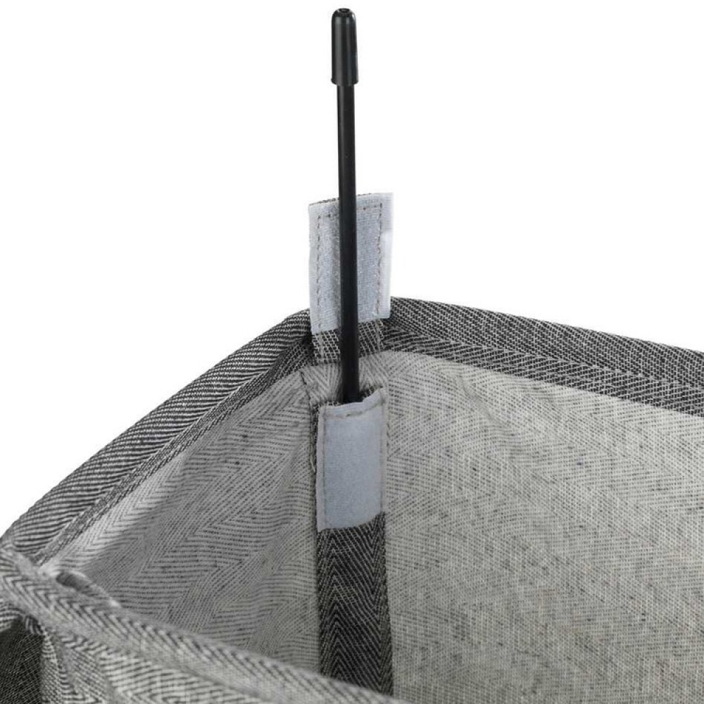 Tvättkorg på hjul, Extra Smal, CORNO PRIME, 18,5 x 40 x H 60 cm, Svart / Vit i gruppen Förvaring / Tvätt och tork / Tvättkorgar hos SmartaSaker.se (43101)