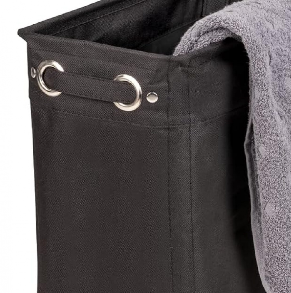 Tvättkorg på hjul, Extra Smal, CORNO, PRIME 18,5 x 40 x H 60 cm, Svart i gruppen Förvaring / Tvätt och tork / Tvättkorgar hos SmartaSaker.se (43102)