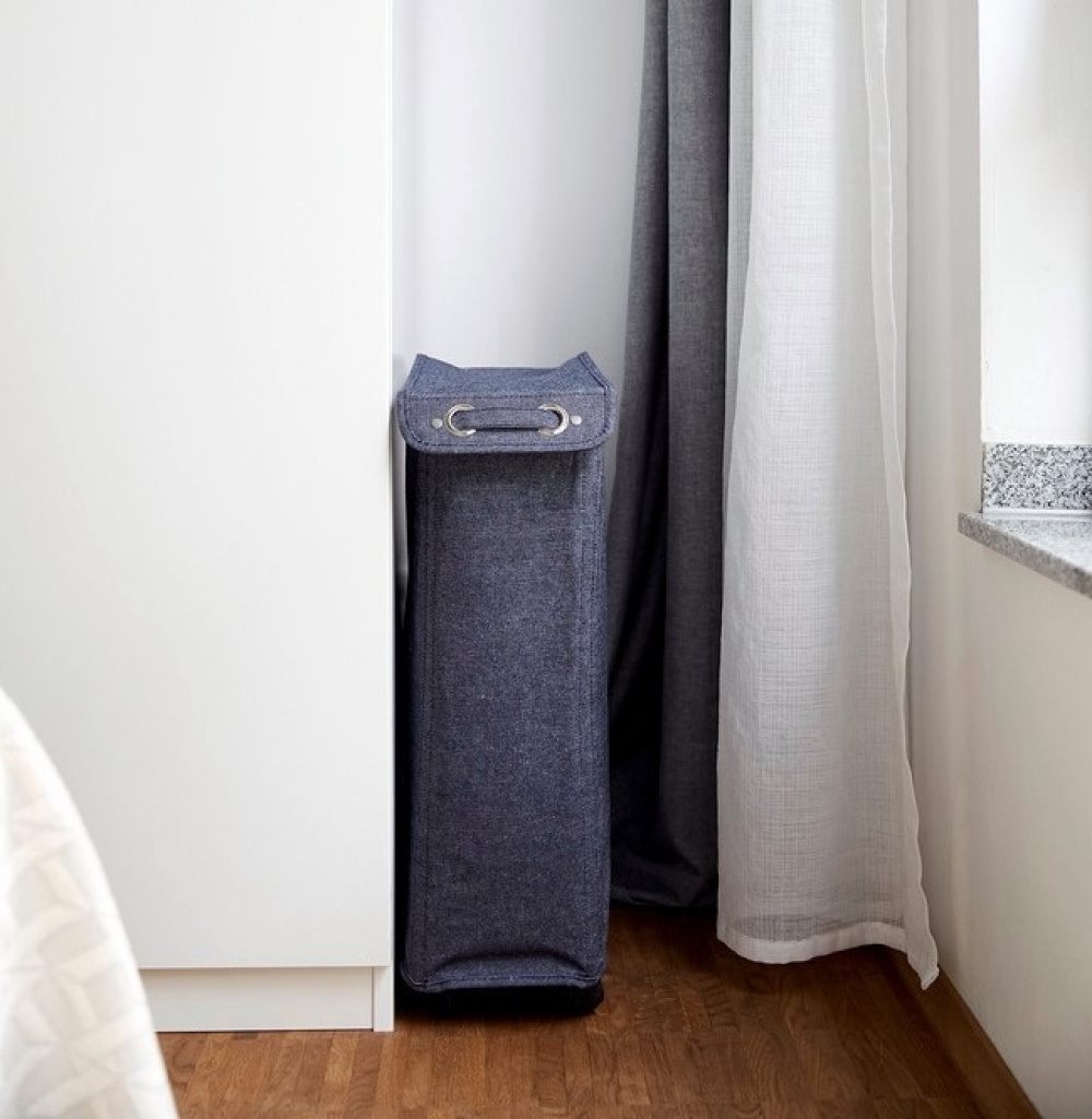 Tvättkorg på hjul, Extra Smal, CORNO, PRIME 18,5 x 40 x H 60 cm, Svart i gruppen Förvaring / Tvätt och tork / Tvättkorgar hos SmartaSaker.se (43102)