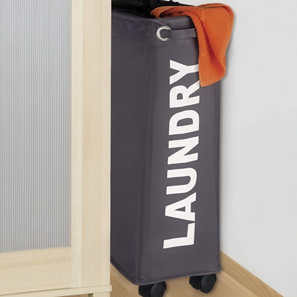 Tvättkorg på hjul, Extra Smal, LAUNDRY, 18,5 x 40 x H 60 cm i gruppen Förvaring / Tvätt och tork / Tvättkorgar hos SmartaSaker.se (43103)