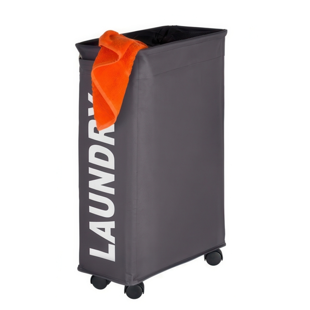Tvättkorg på hjul, Extra Smal, LAUNDRY, 18,5 x 40 x H 60 cm i gruppen Förvaring / Tvätt och tork / Tvättkorgar hos SmartaSaker.se (43103)