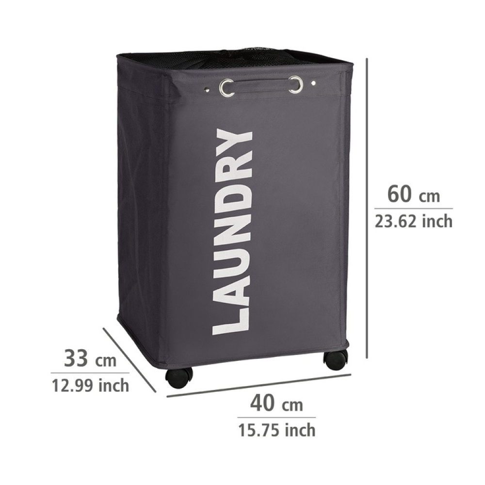 Tvättkorg på hjul, LAUNDRY, 40 x 33 x H 60 cm i gruppen Förvaring / Tvätt och tork / Tvättkorgar hos SmartaSaker.se (43104)