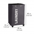 Tvättkorg på hjul, LAUNDRY, 40 x 33 x H 60 cm Tvättkorg på hjul, LAUNDRY, 40 x 33 x H 60 cm