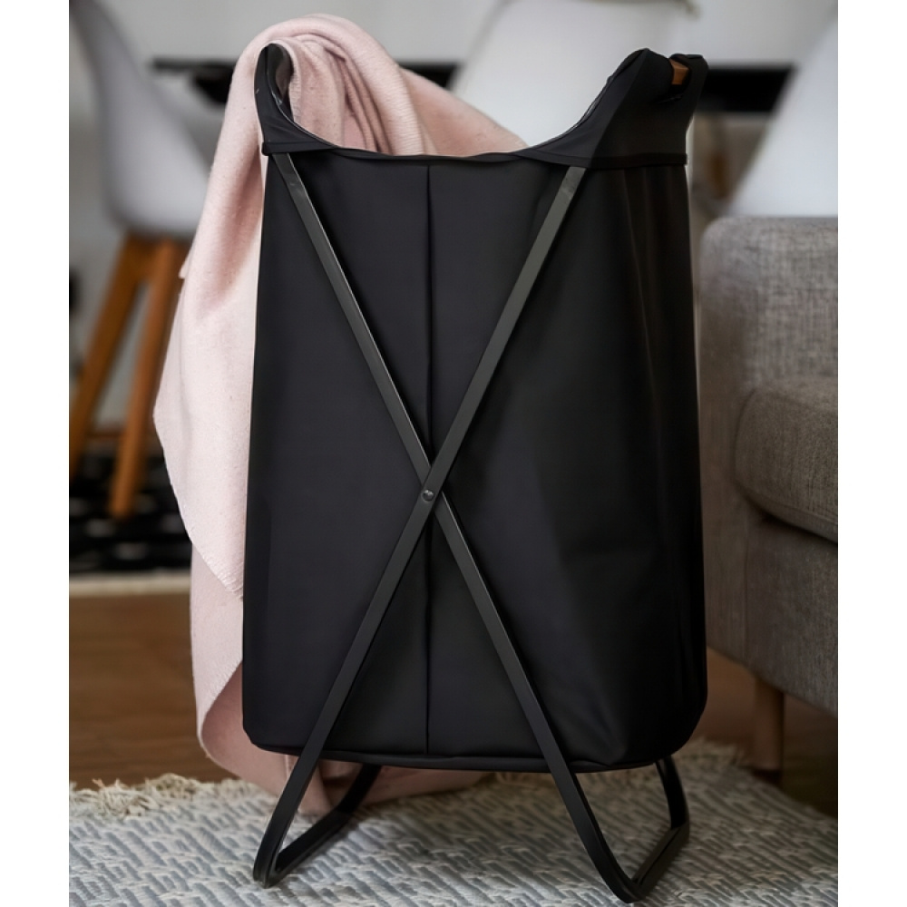 Tvättkorg, Metallställning, LOFT, 41 x 42 x H 80 cm, Svart i gruppen Förvaring / Tvätt och tork / Tvättkorgar hos SmartaSaker.se (43107)