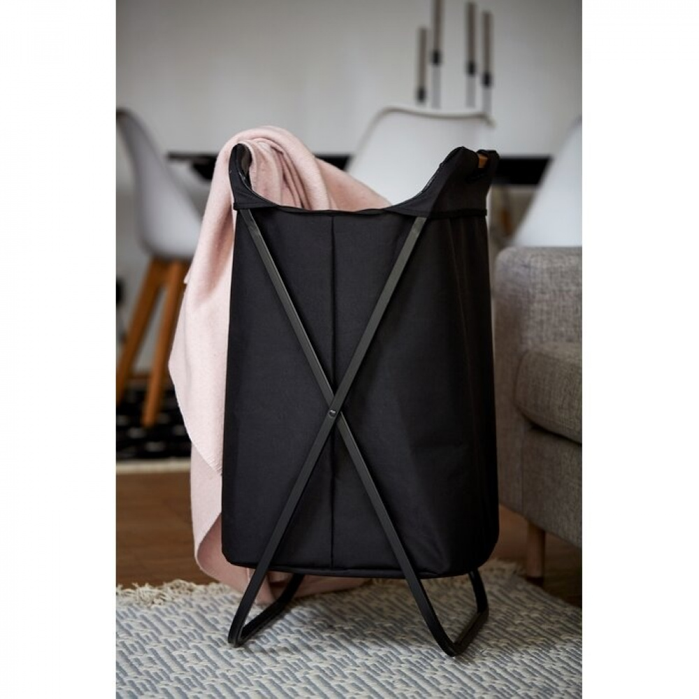 Tvättkorg, Metallställning, LOFT, 41 x 42 x H 80 cm, Svart i gruppen Förvaring / Tvätt och tork / Tvättkorgar hos SmartaSaker.se (43107)