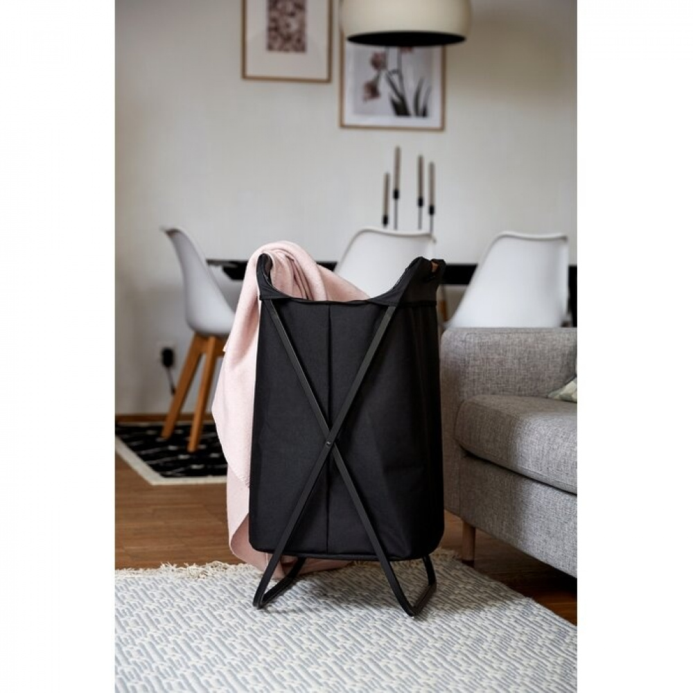 Tvättkorg, Metallställning, LOFT, 41 x 42 x H 80 cm, Svart i gruppen Förvaring / Tvätt och tork / Tvättkorgar hos SmartaSaker.se (43107)