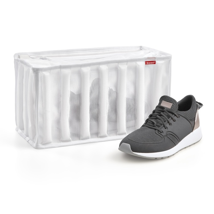 Tvättpåse för skor, FOOTWEAR, 34 x 16 x H 19 cm, vit i gruppen Förvaring / Tvätt och tork / Tvättpåsar hos SmartaSaker.se (43127)