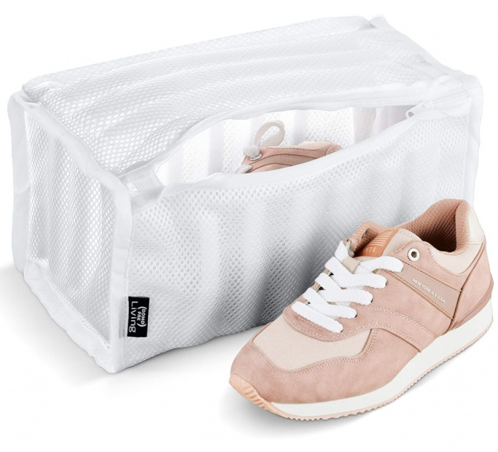 Tvättpåse för skor, LAVAGGIO SCARPE, 35x18 xH18 cm, vit i gruppen Förvaring / Tvätt och tork / Tvättpåsar hos SmartaSaker.se (43128)