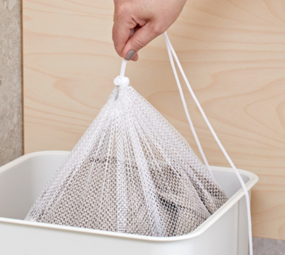 Tvättsäck nät, 53 L, LARGE MESH BAG, 64 x H 74 cm, Vit i gruppen Förvaring / Tvätt och tork / Tvättpåsar hos SmartaSaker.se (43139)