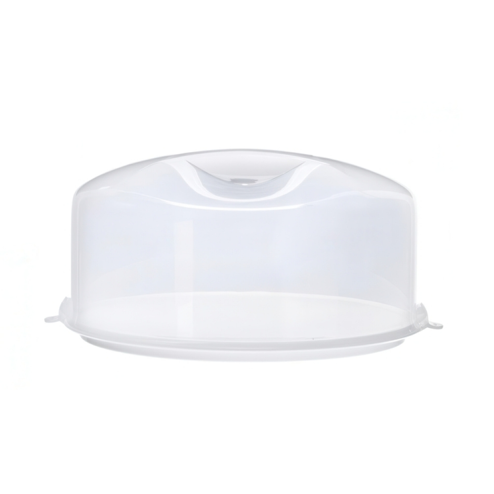 Tårtfat med lock / Tårtkupa, Bärbar, GASTROMAX, Ø 37 x H 16 cm , Transparent / Vit i gruppen Förvaring / Köksförvaring hos SmartaSaker.se (43144)