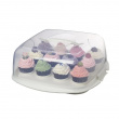 Tårtfat med lock, SISTEMA BAKE IT CAKE & CUPCAKE BOX. Transparent / Vit Tårtfat med lock, SISTEMA BAKE IT CAKE & CUPCAKE BOX. Transparent / Vit