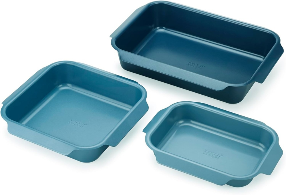 Ungsformar i Kolstål, Set med 3 st, NEST OVEN ROASTING TRAYS, Joseph Joseph, Blå i gruppen Förvaring / Köksförvaring hos SmartaSaker.se (43157)
