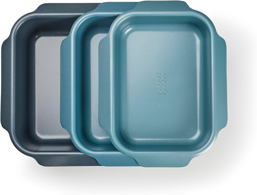Ungsformar i Kolstål, Set med 3 st, NEST OVEN ROASTING TRAYS, Joseph Joseph, Blå i gruppen Förvaring / Köksförvaring hos SmartaSaker.se (43157)