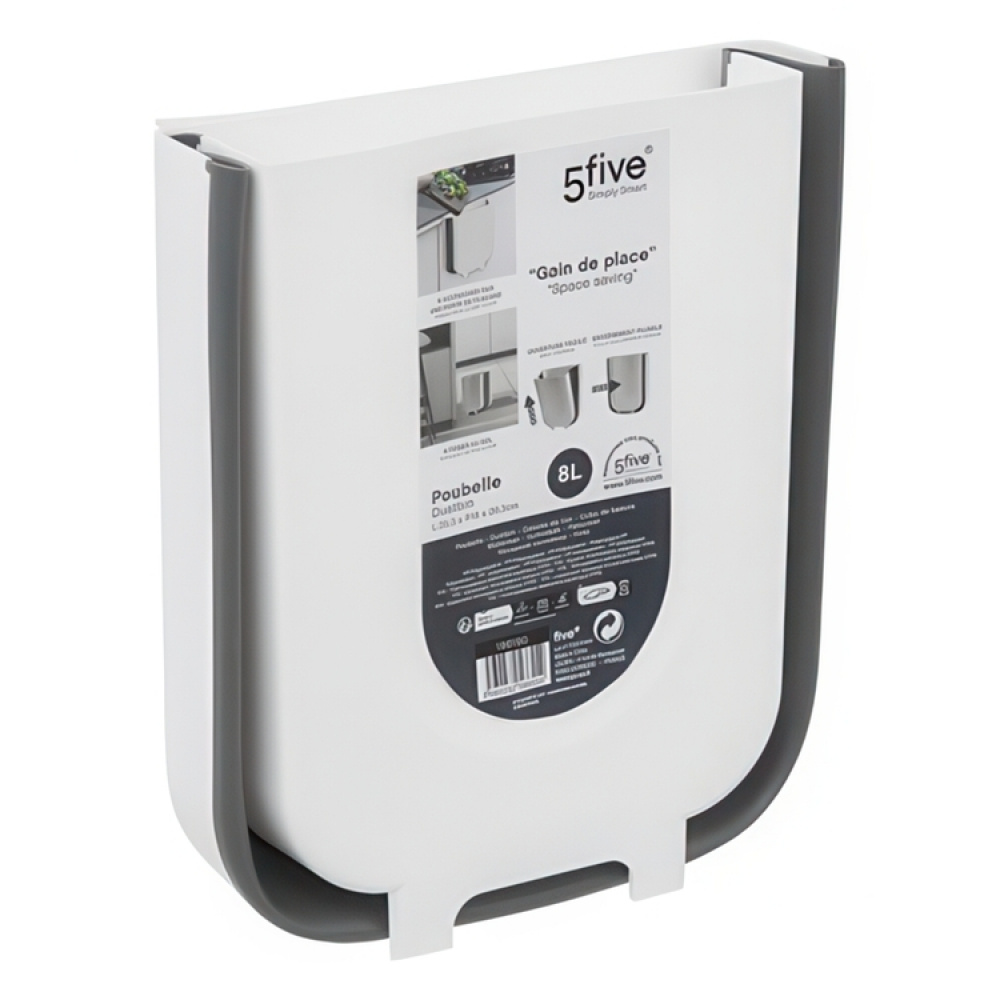 Uppsamlinsbehållare för köksavfall, EXPANDING BIN, Vit / Svart i gruppen Förvaring / Städförvaring och sopsortering / Sopsortering hos SmartaSaker.se (43160)