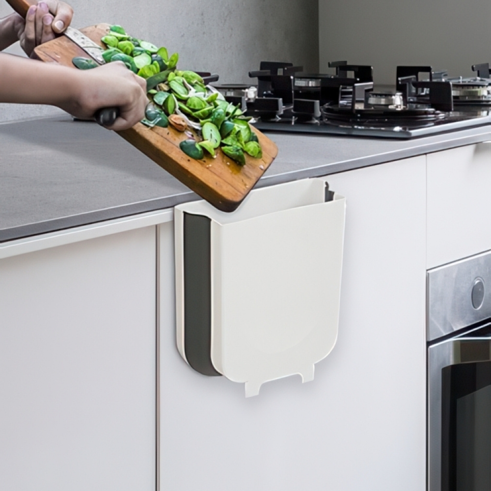 Uppsamlinsbehållare för köksavfall, EXPANDING BIN, Vit / Svart i gruppen Förvaring / Städförvaring och sopsortering / Sopsortering hos SmartaSaker.se (43160)