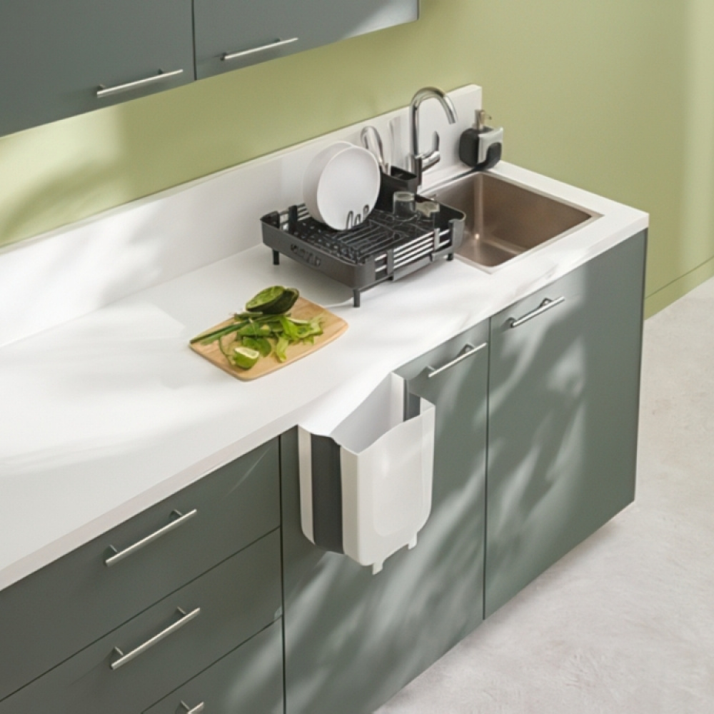 Uppsamlinsbehållare för köksavfall, EXPANDING BIN, Vit / Svart i gruppen Förvaring / Städförvaring och sopsortering / Sopsortering hos SmartaSaker.se (43160)