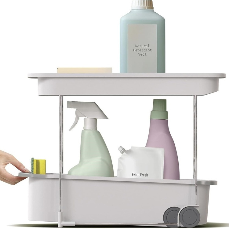 Utdragbar förvaring, EASY ACCESS CADDY, Joseph Joseph, 47 x 20 x H 33,5 cm, Ljusgrå i gruppen Förvaring / Förvaringslådor / JosephJoseph förvaringslådor hos SmartaSaker.se (43161)