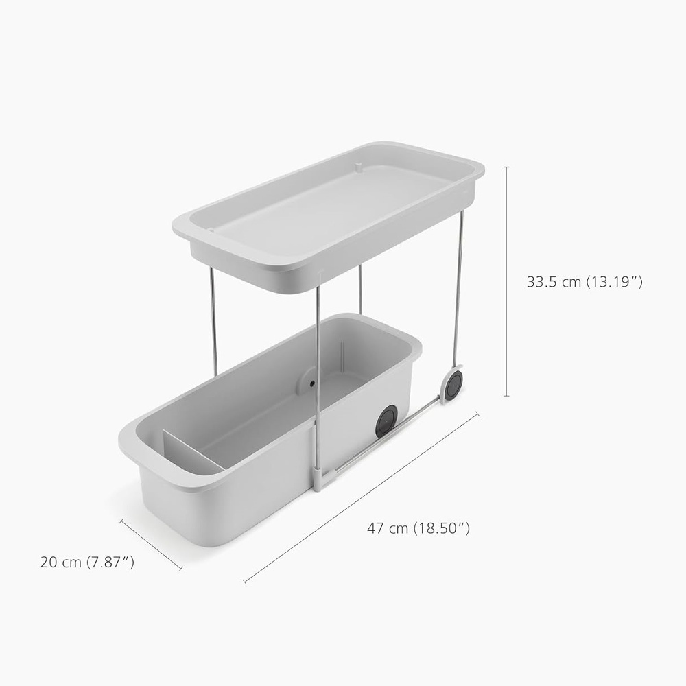 Utdragbar förvaring, EASY ACCESS CADDY, Joseph Joseph, 47 x 20 x H 33,5 cm, Ljusgrå i gruppen Förvaring / Förvaringslådor / JosephJoseph förvaringslådor hos SmartaSaker.se (43161)
