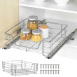 Utdragbar hylla för köksskåp, SLIDING RACK, 51 x 40 x H 18,5 cm, Silver Utdragbar hylla för köksskåp, SLIDING RACK, 51 x 40 x H 18,5 cm, Silver