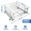 Utdragbar hylla för köksskåp, SLIDING RACK, 51 x 40 x H 18,5 cm, Silver Utdragbar hylla för köksskåp, SLIDING RACK, 51 x 40 x H 18,5 cm, Silver