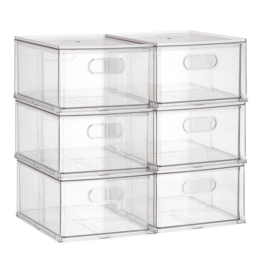 Utdragbar låda med avdelare, THE HOME EDIT ALL PURPOSE BIN DRAWER, 27,3 x 35,6 x H 17cm, Transparent i gruppen Förvaring / Förvaringslådor hos SmartaSaker.se (43168)