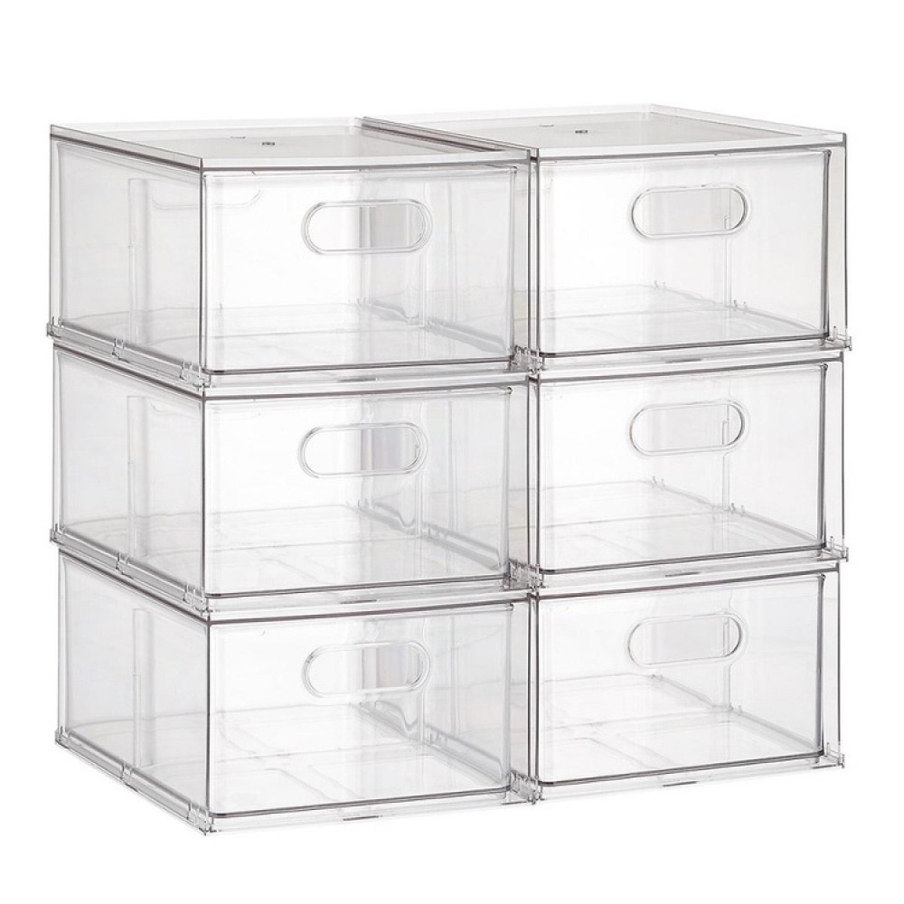 Utdragbar låda med avdelare, THE HOME EDIT ALL PURPOSE BIN DRAWER, 27,3 x 35,6 x H 17cm, Transparent i gruppen Förvaring / Förvaringslådor hos SmartaSaker.se (43168)