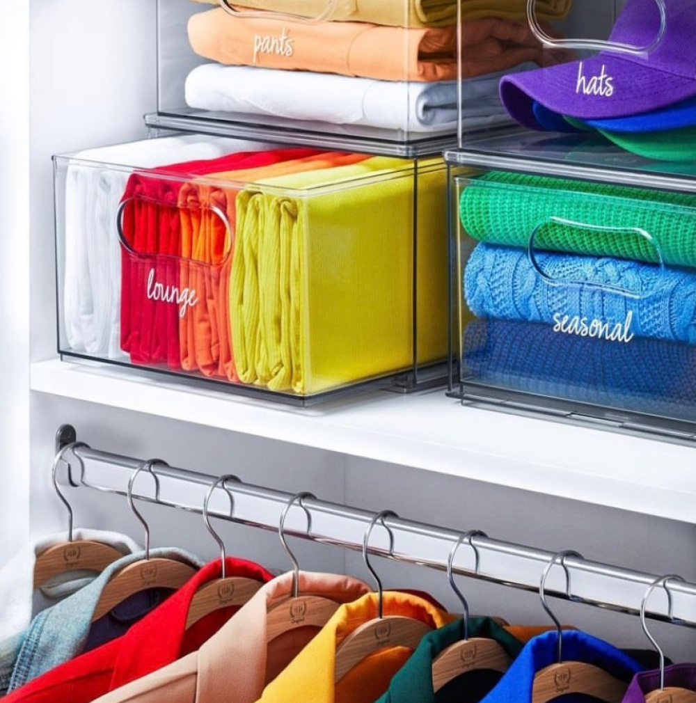 Utdragbar låda med avdelare, THE HOME EDIT ALL PURPOSE BIN DRAWER, 27,3 x 35,6 x H 17cm, Transparent i gruppen Förvaring / Förvaringslådor hos SmartaSaker.se (43168)