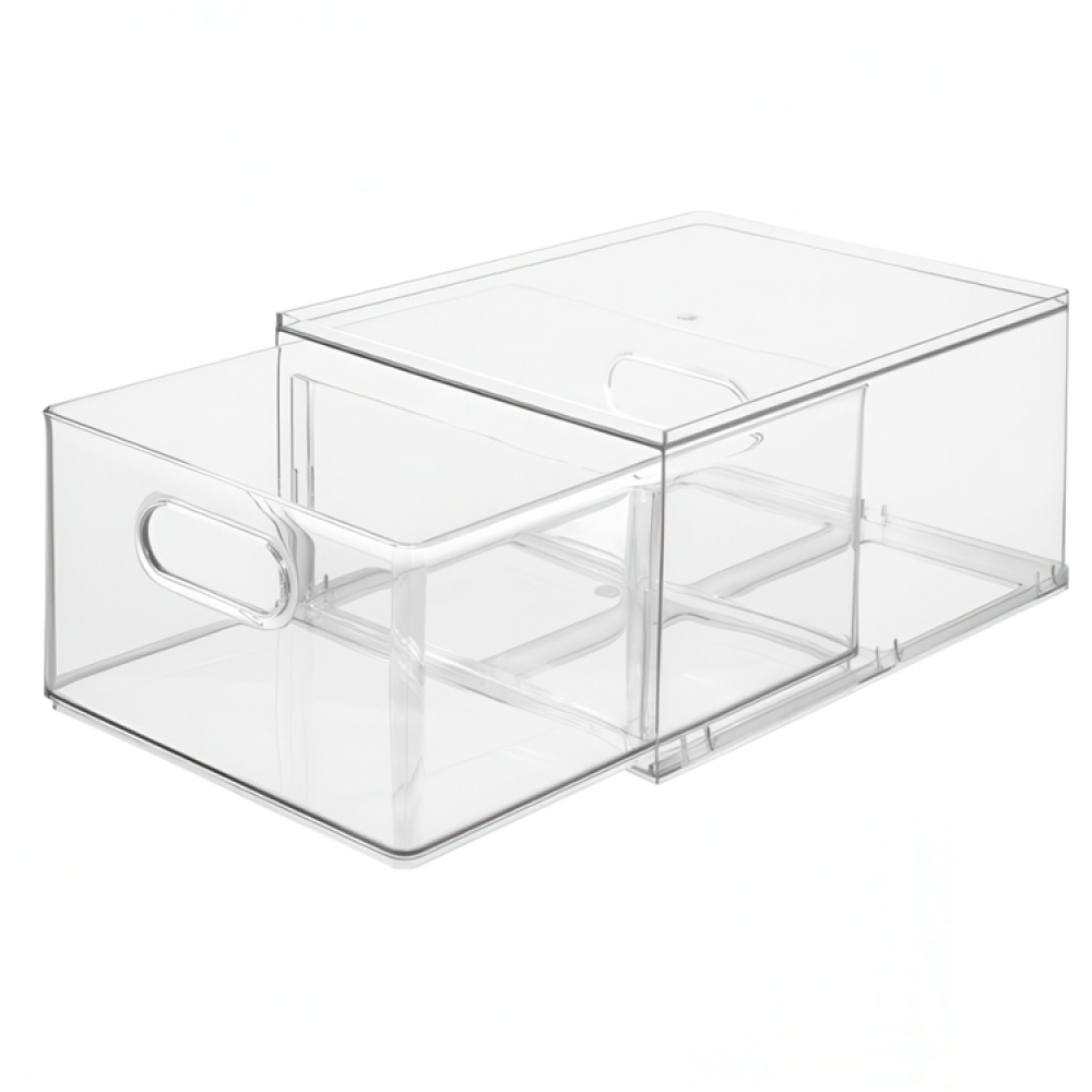 Utdragbar låda med avdelare, THE HOME EDIT ALL PURPOSE BIN DRAWER, 27,3 x 35,6 x H 17cm, Transparent i gruppen Förvaring / Förvaringslådor hos SmartaSaker.se (43168)