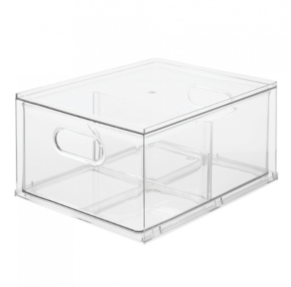 Utdragbar låda med avdelare, THE HOME EDIT ALL PURPOSE BIN DRAWER, 27,3 x 35,6 x H 17cm, Transparent i gruppen Förvaring / Förvaringslådor hos SmartaSaker.se (43168)