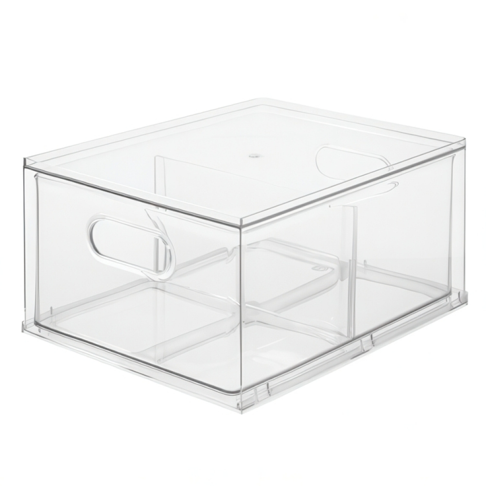 Utdragbar låda med avdelare, THE HOME EDIT ALL PURPOSE BIN DRAWER, 27,3 x 35,6 x H 17cm, Transparent i gruppen Förvaring / Förvaringslådor hos SmartaSaker.se (43168)