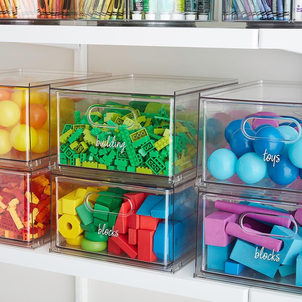 Utdragbar låda med avdelare, THE HOME EDIT ALL PURPOSE BIN DRAWER, 27,3 x 35,6 x H 17cm, Transparent i gruppen Förvaring / Förvaringslådor hos SmartaSaker.se (43168)