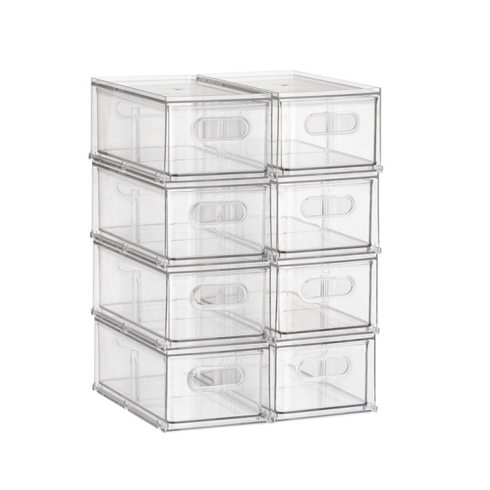 Utdragbar låda med avdelare, THE HOME EDIT FRIDGE DRAWER, 17x 31,4 x H 12 cm, Transparent i gruppen Förvaring / Köksförvaring / Kylskåpsförvaring hos SmartaSaker.se (43169)