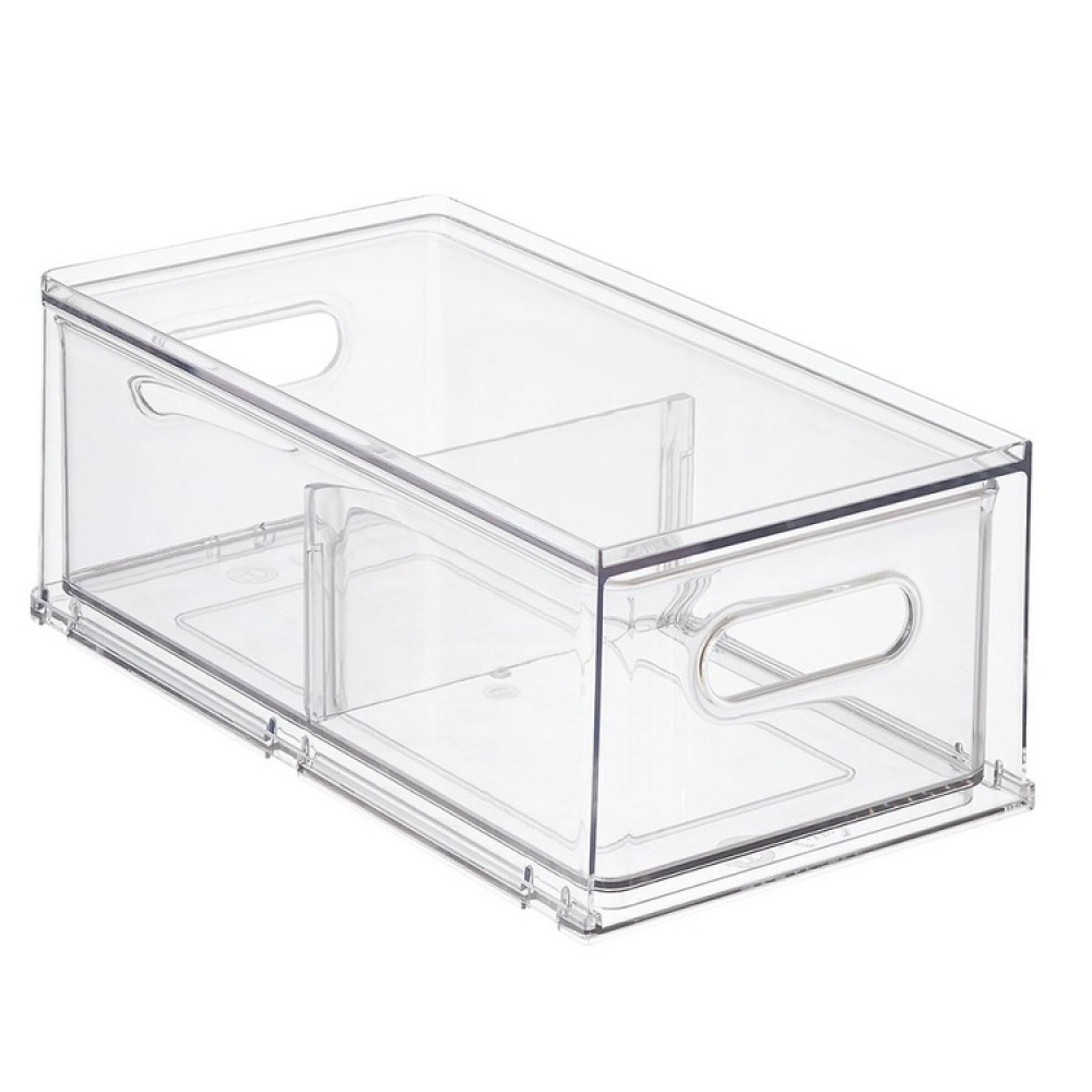 Utdragbar låda med avdelare, THE HOME EDIT FRIDGE DRAWER, 17x 31,4 x H 12 cm, Transparent i gruppen Förvaring / Köksförvaring / Kylskåpsförvaring hos SmartaSaker.se (43169)