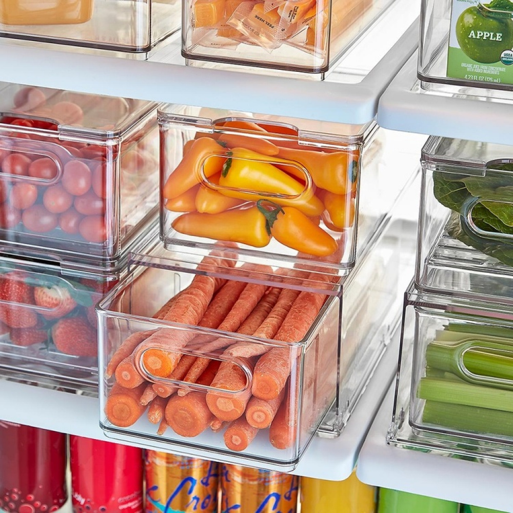 Utdragbar låda med avdelare, THE HOME EDIT FRIDGE DRAWER, 17x 31,4 x H 12 cm, Transparent i gruppen Förvaring / Köksförvaring / Kylskåpsförvaring hos SmartaSaker.se (43169)