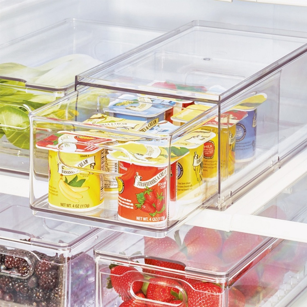 Utdragbar låda med avdelare, THE HOME EDIT FRIDGE DRAWER, 17x 31,4 x H 12 cm, Transparent i gruppen Förvaring / Köksförvaring / Kylskåpsförvaring hos SmartaSaker.se (43169)