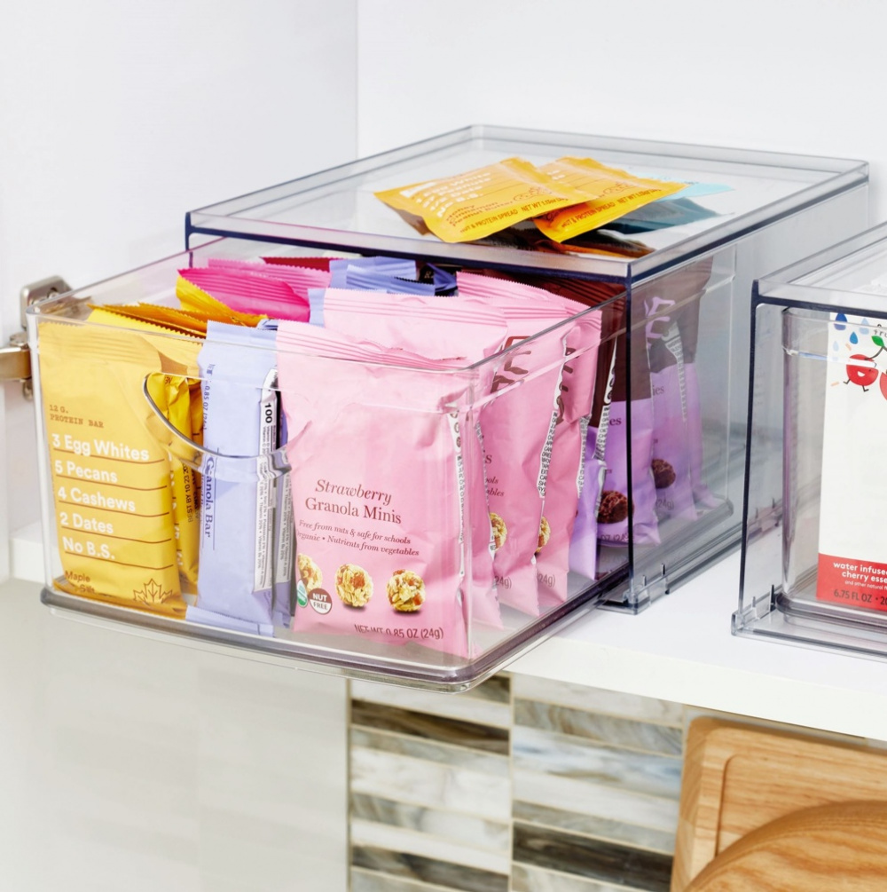 Utdragbar låda. Stapelbar, RPET CABINET BIN DRAWER, 26,5 x 22,4 x H 14,6 cm, Transparent i gruppen Förvaring / Köksförvaring / Organisera köksskåp hos SmartaSaker.se (43172)