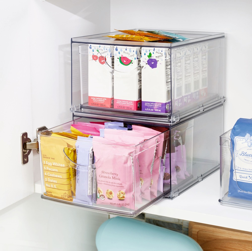 Utdragbar låda. Stapelbar, RPET CABINET BIN DRAWER, 26,5 x 22,4 x H 14,6 cm, Transparent i gruppen Förvaring / Köksförvaring / Organisera köksskåp hos SmartaSaker.se (43172)