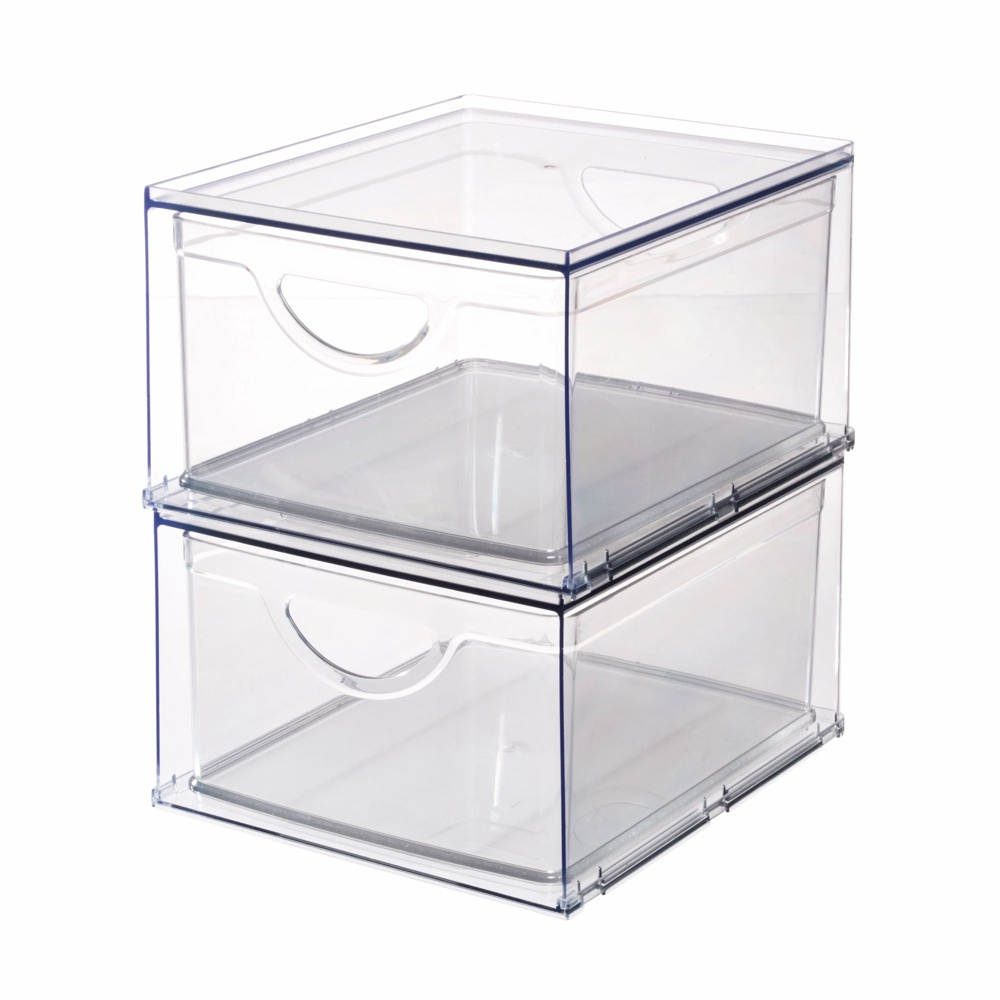 Utdragbar låda. Stapelbar, RPET CABINET BIN DRAWER, 26,5 x 22,4 x H 14,6 cm, Transparent i gruppen Förvaring / Köksförvaring / Organisera köksskåp hos SmartaSaker.se (43172)