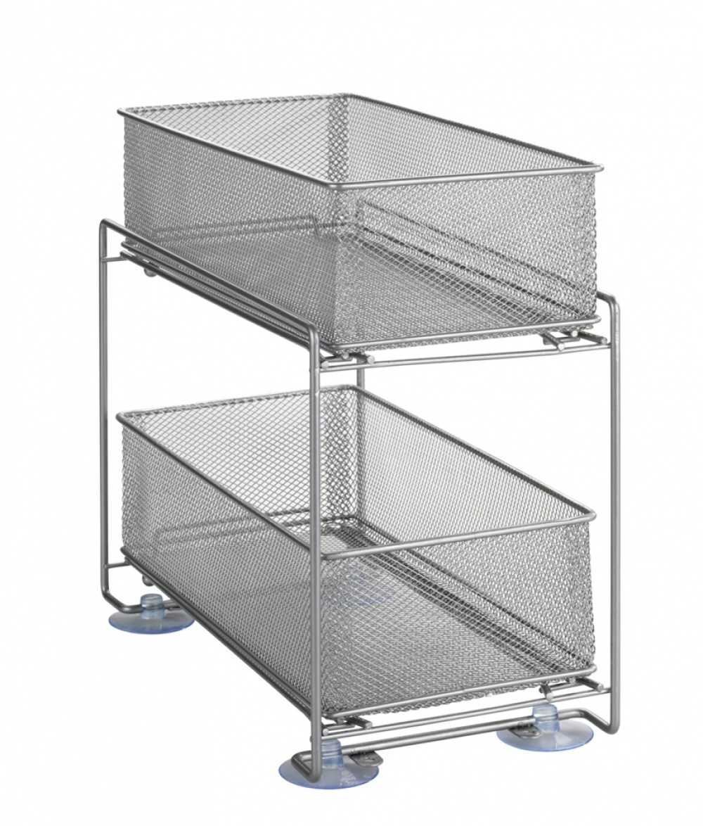 Utdragbara korgar, PULL-OUT- STORAGE, 35 x 19 x H 34 cm, Silver i gruppen Förvaring / Köksförvaring / Organisera köksskåp / Under diskbänksförvaring hos SmartaSaker.se (43174)
