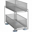 Utdragbara korgar, PULL-OUT- STORAGE, 35 x 19 x H 34 cm, Silver Utdragbara korgar, PULL-OUT- STORAGE, 35 x 19 x H 34 cm, Silver