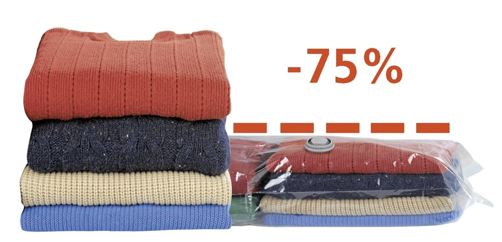 Vakuumpåsar Platt, 2 st, LARGE SEASONAL BAGS, 90 x 55 cm, Klar i gruppen Förvaring / Garderobsförvaring / Vakuumförvaring / Kompakta vakuumpåsar hos SmartaSaker.se (43178)