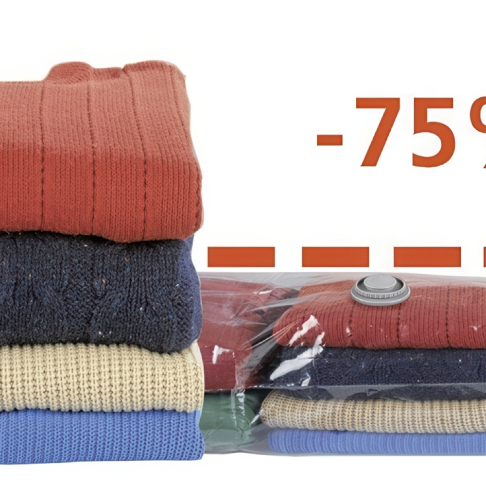 Vakuumpåsar Platt, 2 st, LARGE SEASONAL BAGS, 90 x 55 cm, Klar i gruppen Förvaring / Garderobsförvaring / Vakuumförvaring / Kompakta vakuumpåsar hos SmartaSaker.se (43178)