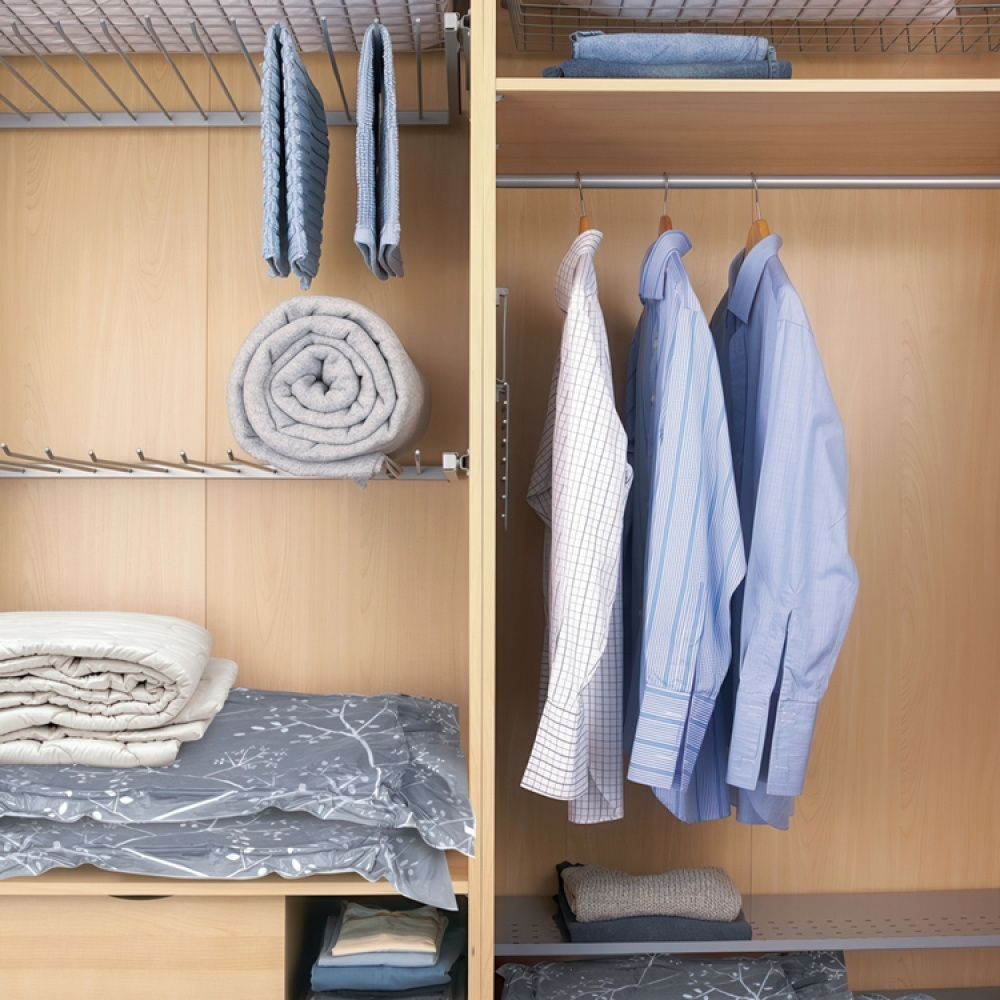 Vakuumpåsar, 2 st, LARGE LIVING FLAT, 80 x 55 cm, Svart / Klar i gruppen Förvaring / Garderobsförvaring / Vakuumförvaring / Kompakta vakuumpåsar hos SmartaSaker.se (43181)