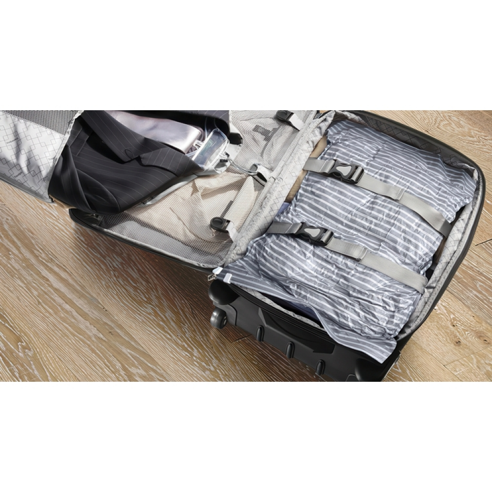 Vakuumpåsar, 2 st, LIVING TRAVEL LARGE, 70 x 50cm, Transparent / Grå i gruppen Förvaring / Garderobsförvaring / Vakuumförvaring / Manuella vakuumpåsar hos SmartaSaker.se (43182)