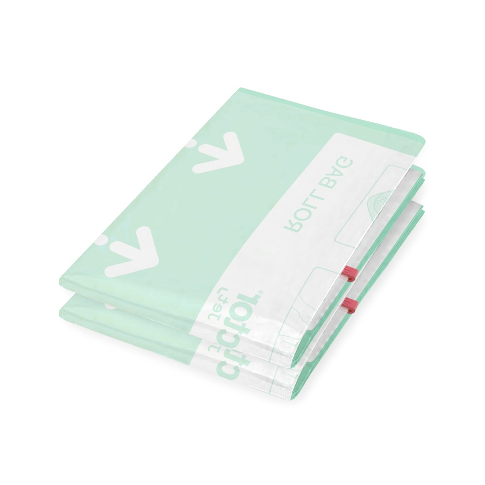 Vakuumpåsar, 2 st, MANUAL ROLL-UP, Large, 70 x 55cm, Klar / Grön i gruppen Förvaring / Garderobsförvaring / Vakuumförvaring / Manuella vakuumpåsar hos SmartaSaker.se (43183)