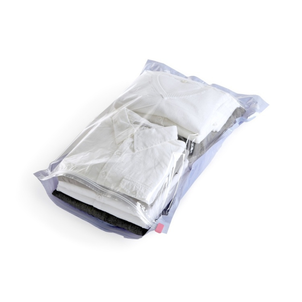 Vakuumpåsar, 2 st, MANUAL ROLL-UP, Medium, 65 x 45 cm, Klar / Blå i gruppen Förvaring / Garderobsförvaring / Vakuumförvaring / Manuella vakuumpåsar hos SmartaSaker.se (43184)