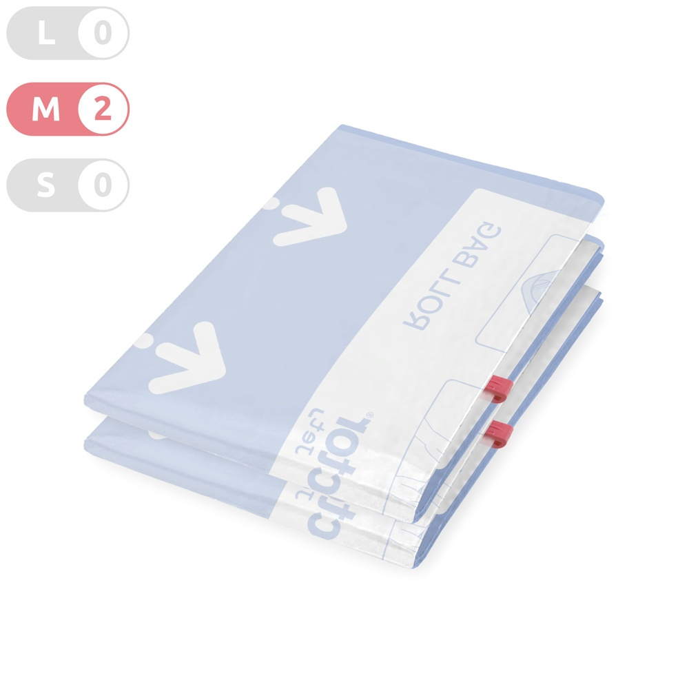 Vakuumpåsar, 2 st, MANUAL ROLL-UP, Medium, 65 x 45 cm, Klar / Blå i gruppen Förvaring / Garderobsförvaring / Vakuumförvaring / Manuella vakuumpåsar hos SmartaSaker.se (43184)