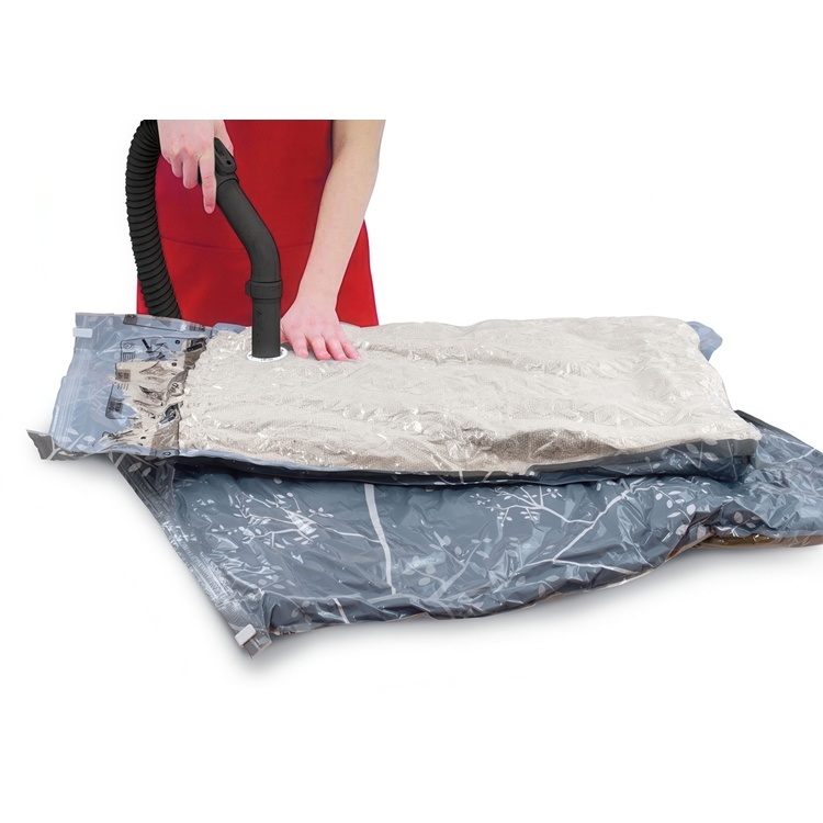 Vakuumpåsar, 2 st, XL LIVING FLAT, 105 x 70 cm, Svart / Transparent i gruppen Förvaring / Garderobsförvaring / Vakuumförvaring / Kompakta vakuumpåsar hos SmartaSaker.se (43185)