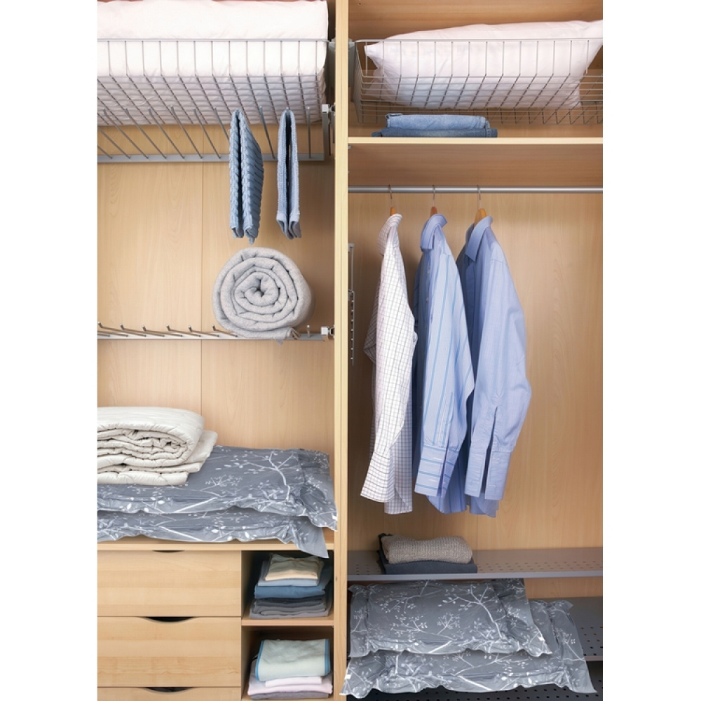 Vakuumpåsar, 2 st, XL LIVING FLAT, 105 x 70 cm, Svart / Transparent i gruppen Förvaring / Garderobsförvaring / Vakuumförvaring / Kompakta vakuumpåsar hos SmartaSaker.se (43185)